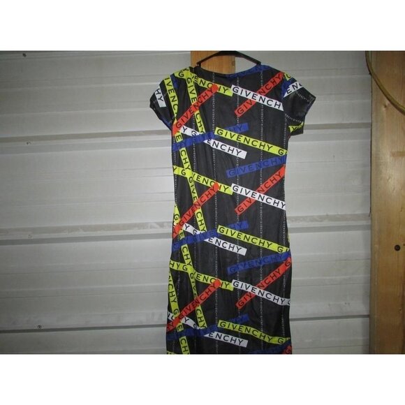 SOLD! Givenchy Short Sleeve Mini Dress With Allover Logo Size Large - Picture 5 of 6
